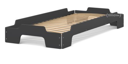 Stapelliege Komfort, Anthrazitgrau lackiert, Rollbar