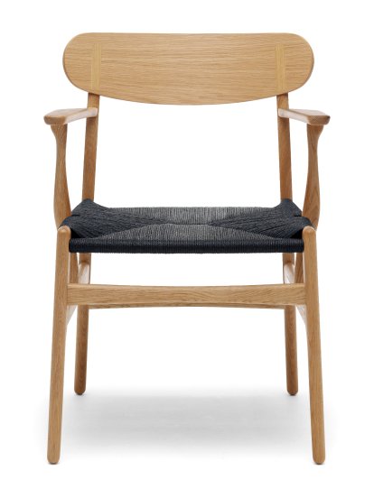 CH26 Dining Chair, Eiche geölt, Schwarz
