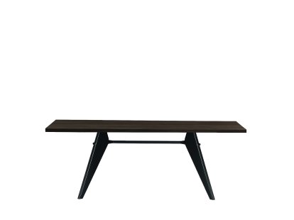 EM Table, 200 x 90 cm, Eichenfurnier dunkel, Naturholz Schutzlack, Tiefschwarz