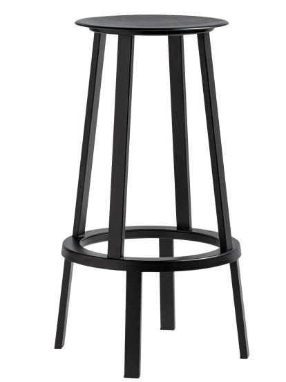 Revolver Bar Stool, Barvariante: Sitzhöhe 76 cm, Schwarz