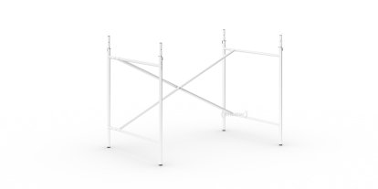 Eiermann 2 Tischgestell , Weiß, senkrecht, versetzt, 100 x 66 cm, Mit Verlängerung (Höhe 72-85 cm)