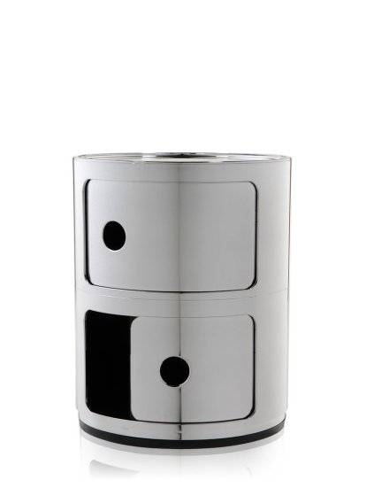 Componibili Metallic, 2 Fächer, Chrom