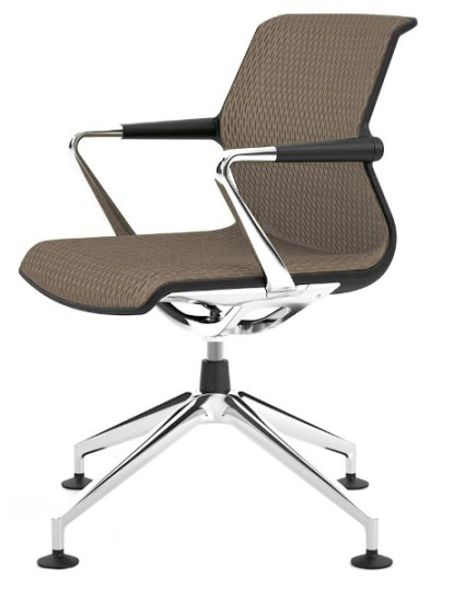 Unix Chair Viersternfuß, Diamond Mesh mauve grau, Basic dark