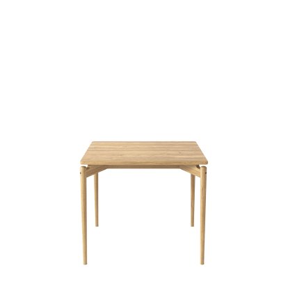PUREdinner Table, 85 x 85 cm, Eiche weiß geölt, Ohne Erweiterungsplatten