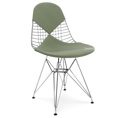 Kissen für Wire Chair (DKR/DKW/DKX/DKL/LKR), Sitz- und Rückenkissen (Bikini), Hopsak, Elfenbein / forest