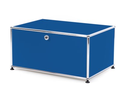 USM Haller Druckercontainer, 75 cm, Enzianblau RAL 5010, Mit Füßen