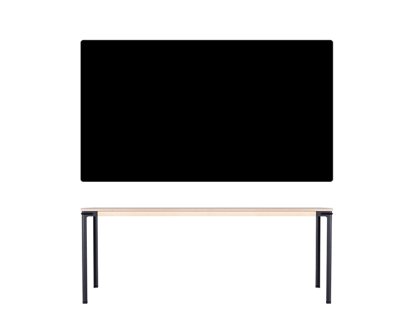 Seiltänzer Tisch, 75 x 190 x 90 cm, Linoleum schwarz, Schwarz