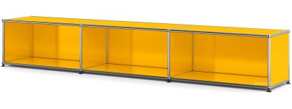 USM Haller Lowboard XL, individualisierbar, Goldgelb RAL 1004, Offen, 35 cm