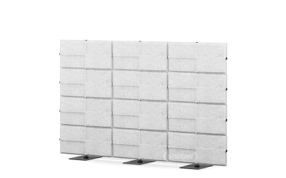 USM Privacy Panels Akustikwand, 2,25 m (3 Elemente), 1,44 m (4 Elemente), Hellgrau