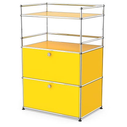 Details USM Haller USM Haller Bar Highboard USM Haller Bar Highboard, Goldgelb RAL 1004, Mit 2 Klappen