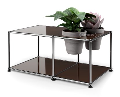 USM Haller Pflanzenwelten Beistelltisch, USM braun, Basalt