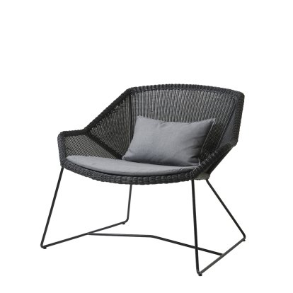 Breeze Loungesessel Lowback, Black, Natté - Grey