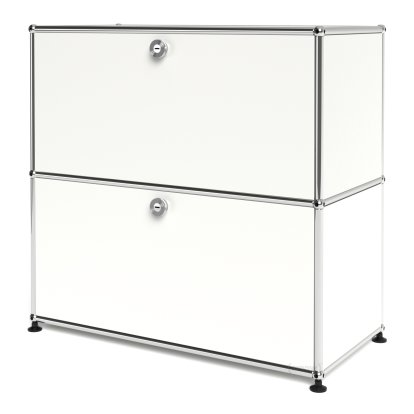 USM Haller Sideboard M, individualisierbar, Reinweiß RAL 9010, Mit Klappe, Mit Klappe