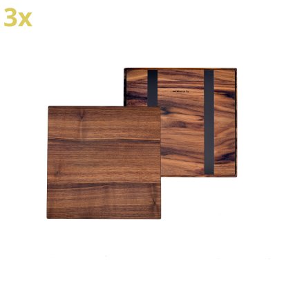 Holzauflage für USM Haller Regale, Größe XL, 35 cm x 35 cm, Amerikanischer Nussbaum