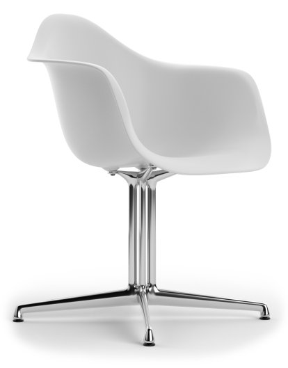 Eames Plastic Armchair RE DAL, Cotton white, Ohne Polsterung, Ohne Polsterung
