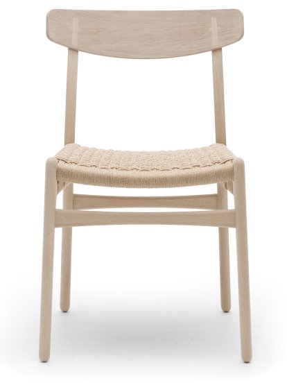 CH23 Dining Chair, Eiche geseift, Geflecht natur