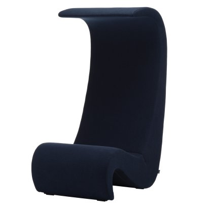 Amoebe Highback Loungesessel, Stoff Hola, dark blue