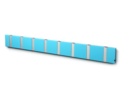 Knax, 8 Haken, Aluminium, MDF türkis lackiert