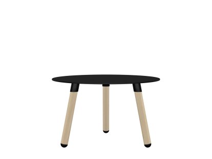 BCN Beistelltisch, Laminat schwarz, Buche, H 33 x ø 55 cm