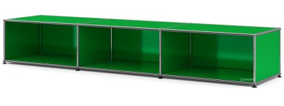 USM Haller Lowboard XL, individualisierbar, USM grün, Offen, 50 cm