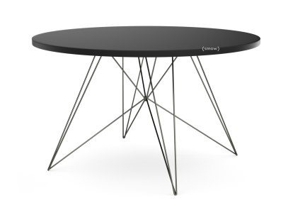 Tavolo XZ3 Rund, Fenix schwarz, Schwarz lackiert
