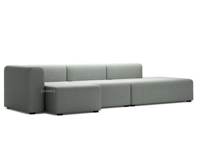 Mags Sofa mit Récamière, Armlehne links, Steelcut Trio - hellgrau