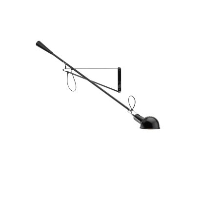265 Wandleuchte, 150 cm, Schwarz