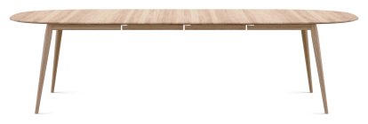 PLAYdinner Lamé, Eiche weiß geölt, Mit zwei Einlegeplatten (L 180-280 cm)
