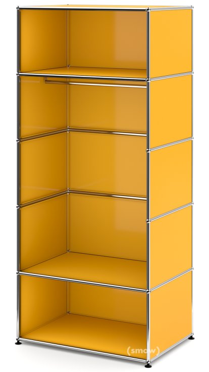 USM Haller Garderobe M mit Kleiderstange Typ II, Goldgelb RAL 1004