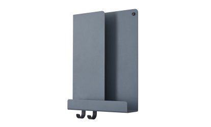 Folded Shelves, H 40 x B 29,5 cm, Blue-grey