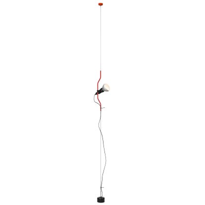 Parentesi Dimmer Steh- und Deckenleuchte, Rot, mit LED Reflektorbirne 13W / 1300lm