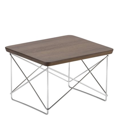 LTR Occasional Table, Amerikanischer Nussbaum massiv, geölt, Glanzchrom