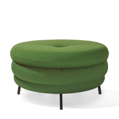 Pouf Fat Tom, 3-lagig, mit Beinen, Grün