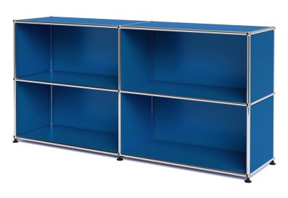 USM Haller Sideboard L, individualisierbar, Enzianblau RAL 5010, Offen, Offen