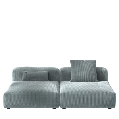 Vetsak Sofa Set 1, L, Cord velours - Mint, Mit Kissen