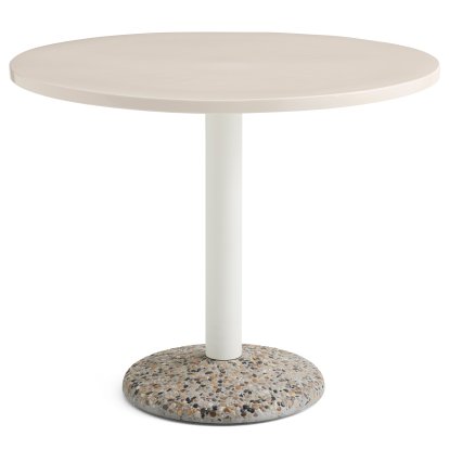 Ceramic Table, Warm white ceramic, Ø 90 cm