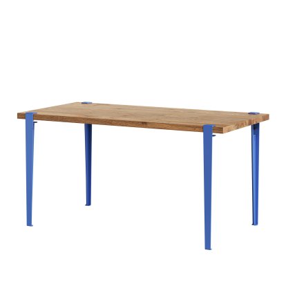 Balthazar Esstisch, Eiche recycled, Azurblau