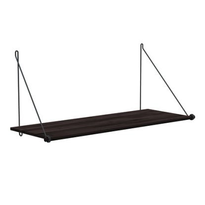 Loop Shelf, Schwarz, Bambus dunkel