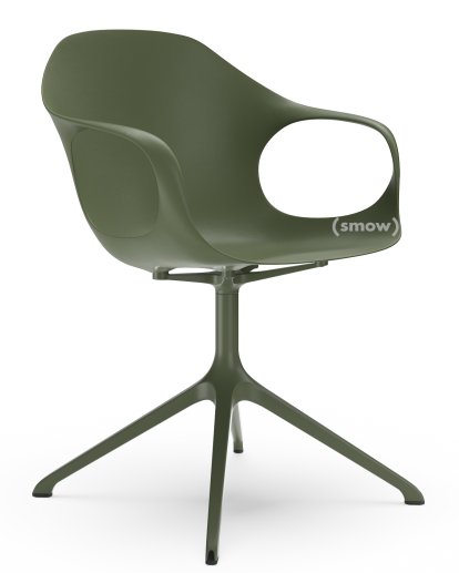 Elephant Drehgestell, Olivgrün, Aluminium lackiert (in den Farben der Sitzschale)
