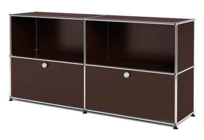 USM Haller Sideboard L mit 2 Klappen, USM braun