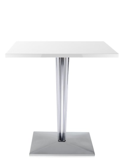 TopTop Esstisch, Eckig H 72 x B 70 x L 70 cm, kratzfestes Werzalit, weiß