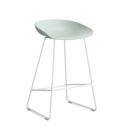 About A Stool AAS 38, Küchenvariante: Sitzhöhe 64 cm, Stahl pulverbeschichtet weiß, Dusty mint 2.0