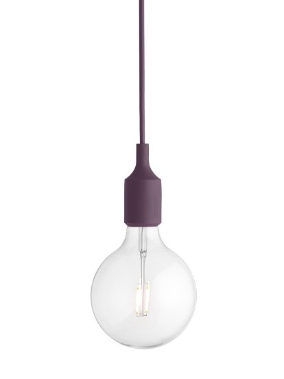 E27 Pendant Lamp, Bordeaux