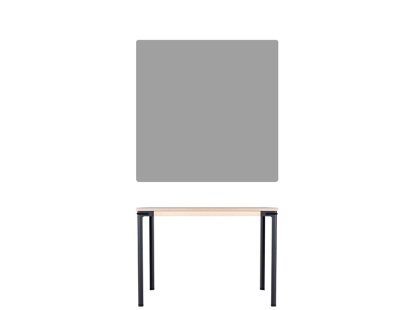 Seiltänzer Tisch, 75 x 90 x 90 cm, Linoleum grau, Schwarz