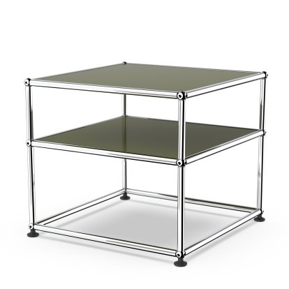 USM Haller Beistelltisch Typ II, Metall, Olivgrün RAL 6003