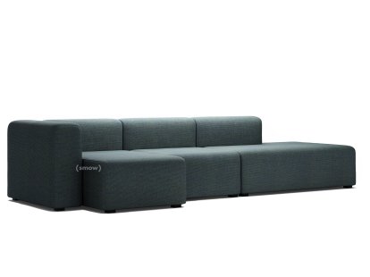 Mags Sofa mit Récamière, Armlehne links, Steelcut Trio - petrol