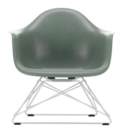 Eames Fiberglass Armchair LAR, Eames sea foam green, Weiß