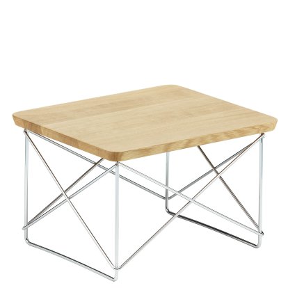 LTR Occasional Table, Eiche natur massiv, geölt, Glanzchrom
