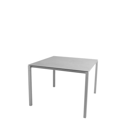 Pure Tisch, 100 cm x 100 cm, Concrete grey, Light grey