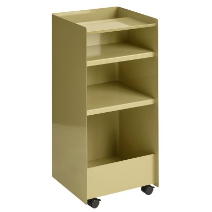 Folded Rollcontainer, H 83,7 cm, Dark beige green, Offen